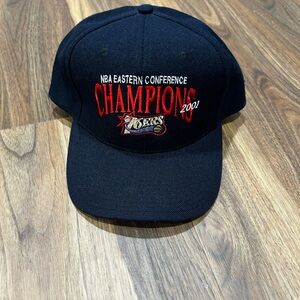 NBA Vintage Champions 2001 Black and Red Snapback